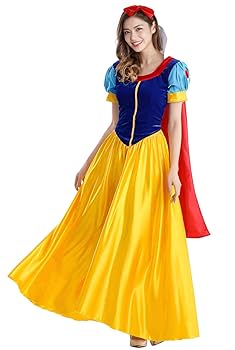 白雪姫 衣装 大人　ドレス Amazon.co.jp: [Un Ange] (M-2XL) パニエ付きセット 白雪姫